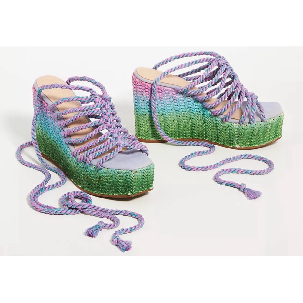 Anthropologie x Raphaella Booz Jute Wedge Sandals NWT SZ 9, 10